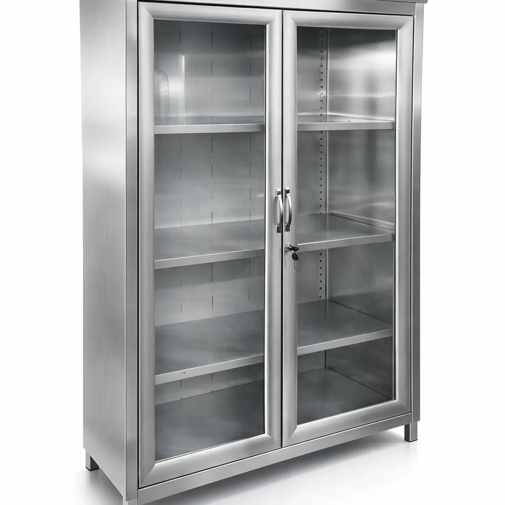 GLASS-DOOR MEDICINE CABINET