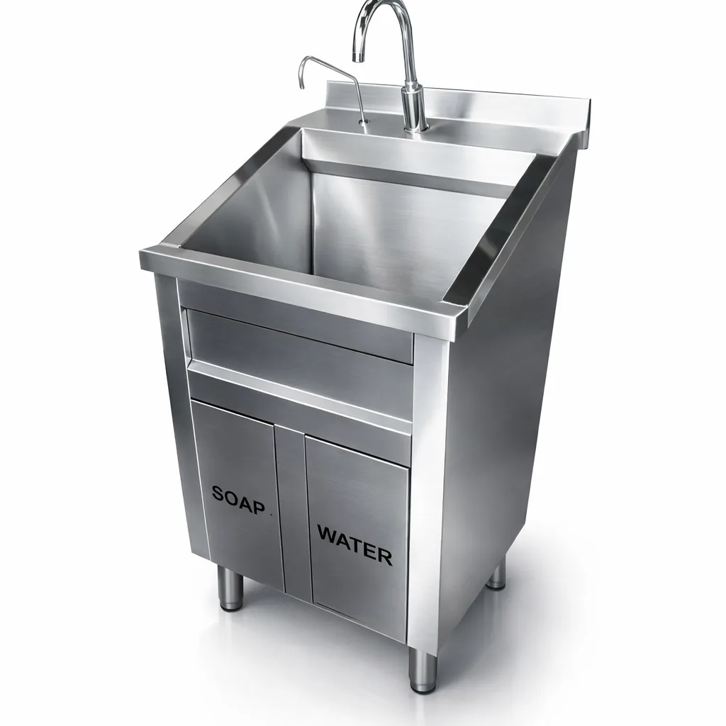 Knee-Operated Single-Hand Wash Basin